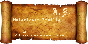 Malatidesz Zomilla névjegykártya